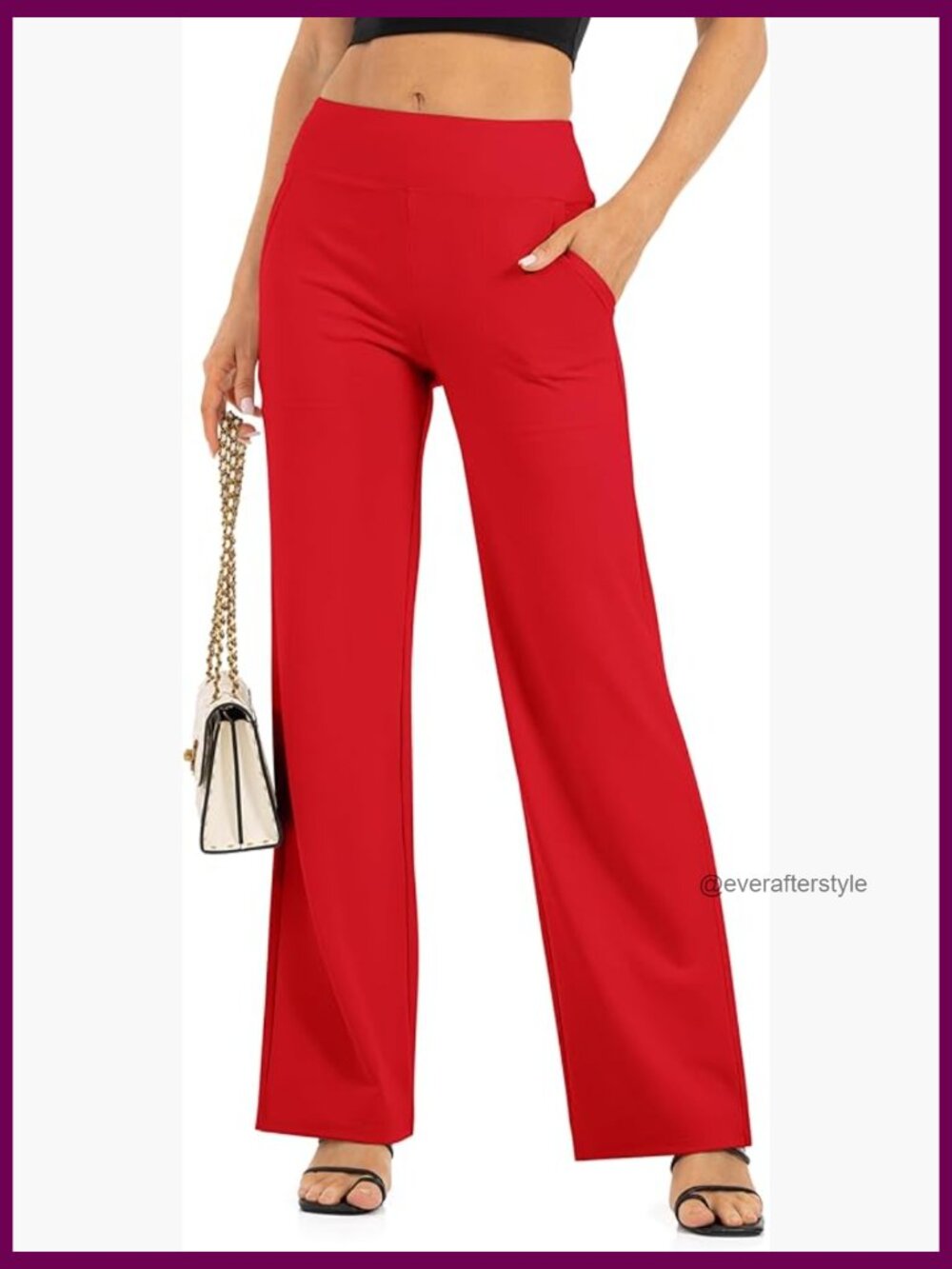 High Waisted Wide Leg Yoga Pants with Pockets Palazzo Lounge Sweatpants